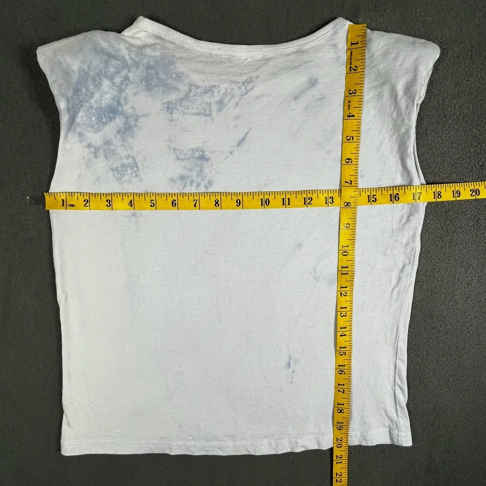 Vintage Posh Posh Tie-Dye Muscle Tee with Shoulder Pads M 90s Streetwear Grunge - Picture 4 of 5